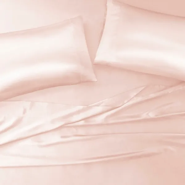 Bed Sheets-Kirkland's Home Blush Satin King 2-Pc. Pillow Case Set Pink