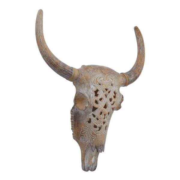 Wall Plaques-Kirkland's Home Bohemian Bull Wall Plaque Brown