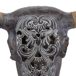 Wall Plaques-Kirkland's Home Bohemian Bull Wall Plaque Gray