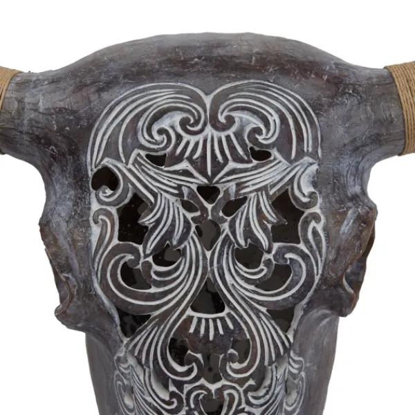 Wall Plaques-Kirkland's Home Bohemian Bull Wall Plaque Gray