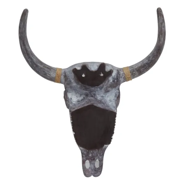 Wall Plaques-Kirkland's Home Bohemian Bull Wall Plaque Gray