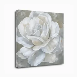 Canvas Art-Kirkland's Home Bombshell Bloom Ii Canvas Art Print, 20X20 In. White/Gray
