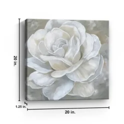 Canvas Art-Kirkland's Home Bombshell Bloom Ii Canvas Art Print, 20X20 In. White/Gray