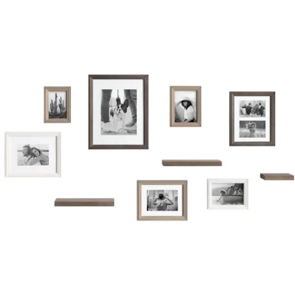 Gallery Wall Frames-Kirkland's Home Bordeaux 10-Pc. Gallery Wall Frame And Shelf Set