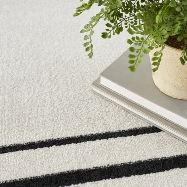Outdoor Rugs-Kirkland's Home Bordered Indoor/Outdoor Area Rug, 5X7 Ivory