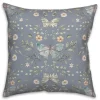Pillows-Kirkland's Home Botanical Butterfly Throw Pillow Blue