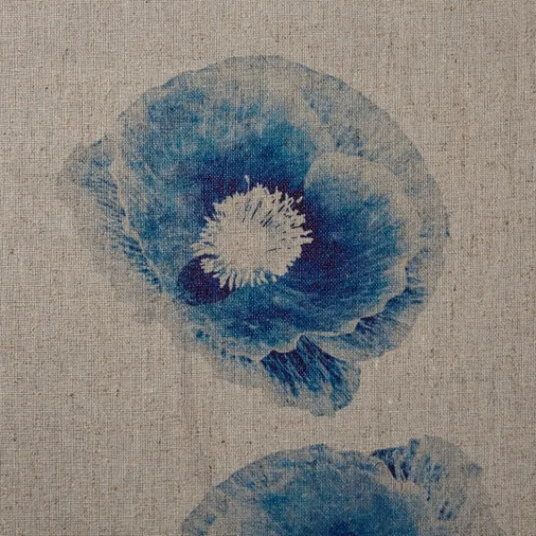 Framed Art-Kirkland's Home Botanical Framed Linen Canvas Art Print, Set Of 3 Blue/Tan