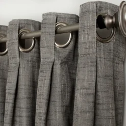 Curtains & Drapes-Kirkland's Home Box Pleated Single Curtain Panel, 84 In. Gray