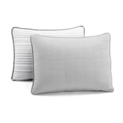 Quilts-Kirkland's Home Box Stitch Cotton King 3-Pc. Quilt Set Gray