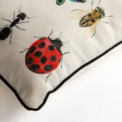 Pillows-Kirkland's Home Brackeen Bugs Pillow Ivory/Multi