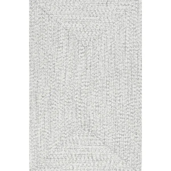 Outdoor Rugs-Kirkland's Home Braided Leah Indoor/Outdoor Area Rug, 5X8 Gray