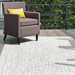 Outdoor Rugs-Kirkland's Home Braided Leah Indoor/Outdoor Area Rug, 5X8 Gray