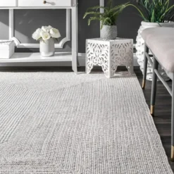 Outdoor Rugs-Kirkland's Home Braided Leah Indoor/Outdoor Area Rug, 5X8 Gray