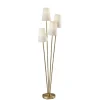 Floor Lamps-Kirkland's Home Brass Enoki 4-Arm Asymmetrical Floor Lamp Gold/Ivory