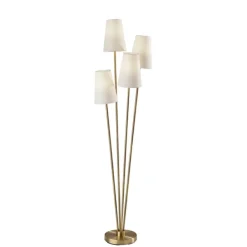 Floor Lamps-Kirkland's Home Brass Enoki 4-Arm Asymmetrical Floor Lamp Gold/Ivory