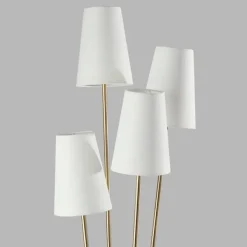 Floor Lamps-Kirkland's Home Brass Enoki 4-Arm Asymmetrical Floor Lamp Gold/Ivory