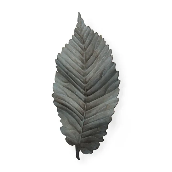 Wall Plaques-Kirkland's Home Brattea Leaf Metal Wall Plaque Blue/Gray