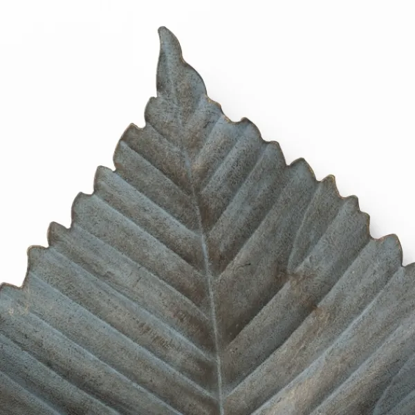 Wall Plaques-Kirkland's Home Brattea Leaf Metal Wall Plaque Blue/Gray