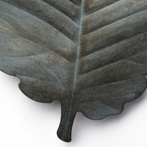 Wall Plaques-Kirkland's Home Brattea Leaf Metal Wall Plaque Blue/Gray