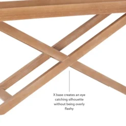 Console Tables-Kirkland's Home Brazilian Pine Tray Top Console Table Tan