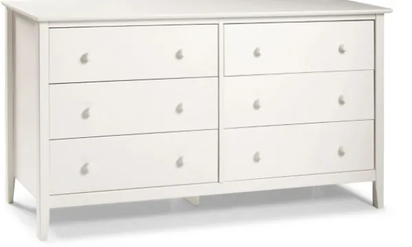 Dressers & Chests-Kirkland's Home Brazilian Pine Wood 6-Drawer Dresser White