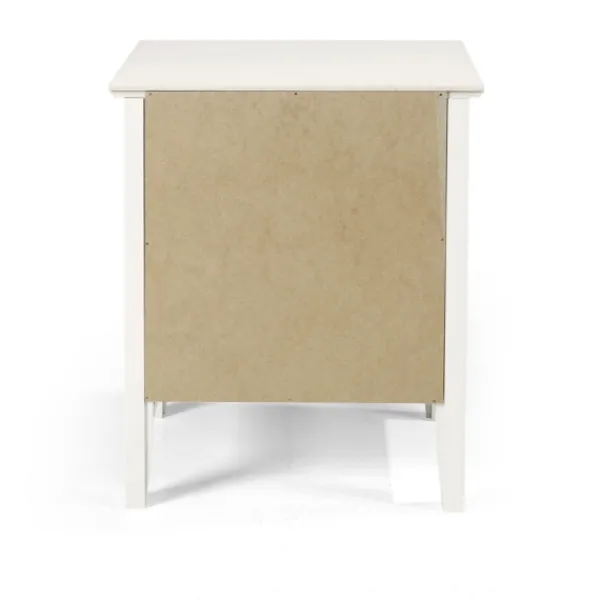 Nightstands-Kirkland's Home Brazilian Pine Wood Nightstand White