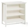 Bookshelves-Kirkland's Home Brazilian Pine Wood Short Bookshelf White