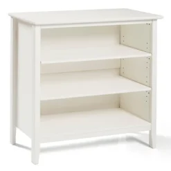 Bookshelves-Kirkland's Home Brazilian Pine Wood Short Bookshelf White