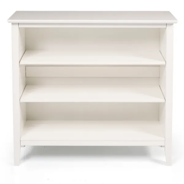 Bookshelves-Kirkland's Home Brazilian Pine Wood Short Bookshelf White