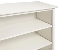 Bookshelves-Kirkland's Home Brazilian Pine Wood Short Bookshelf White