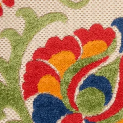 Outdoor Rugs-Kirkland's Home Bright Abstract Floral Outdoor Area Rug, 5X7 Blue/Red/Green