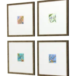 Framed Art-Kirkland's Home Bright Botanicals I Framed Art Prints, Set Of 4 White/Multi