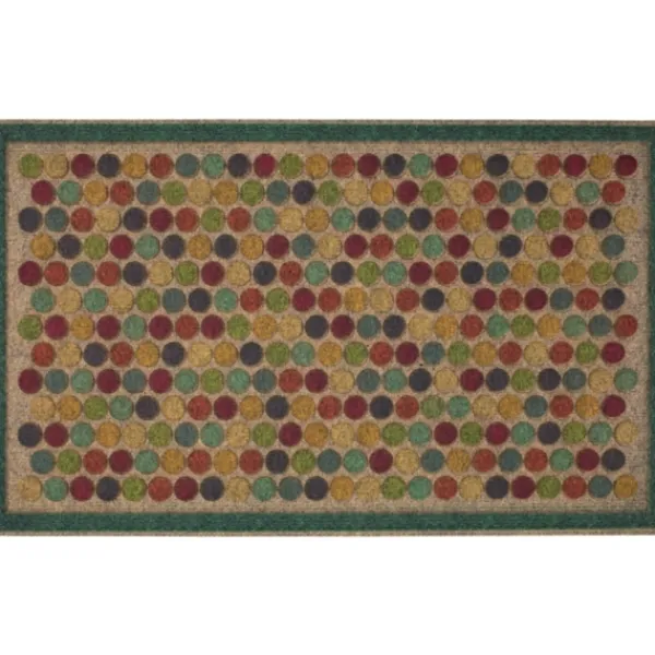 Doormats-Kirkland's Home Bright Colorful Dots Ornamental Entry Doormat Multi