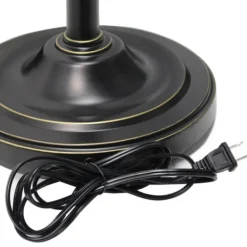 Floor Lamps-Kirkland's Home Bronze And 3-Scallop Glass Floor Lamp Tan