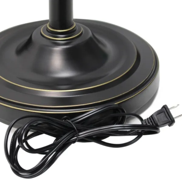 Floor Lamps-Kirkland's Home Bronze And 3-Scallop Glass Floor Lamp Tan