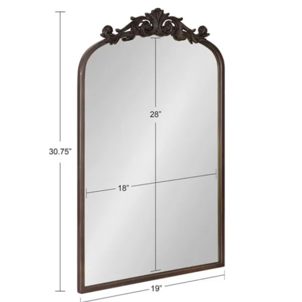 Decorative Mirrors-Kirkland's Home Bronze Arendahl Arched Mirror, 19X31 In. Brown
