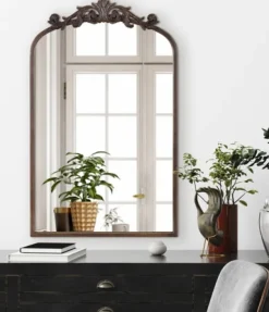 Decorative Mirrors-Kirkland's Home Bronze Arendahl Arched Mirror, 19X31 In. Brown