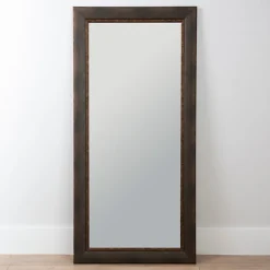 Full Length & Floor Mirrors-Kirkland's Home Bronze Beaded Framed Mirror, 31.4X65.4 In. Brown
