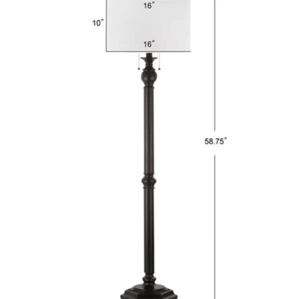 Floor Lamps-Kirkland's Home Bronze Jessie Floor Lamp Ivory