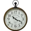 Clocks-Kirkland's Home Bronze Kensington Station Pocket Wall Clock