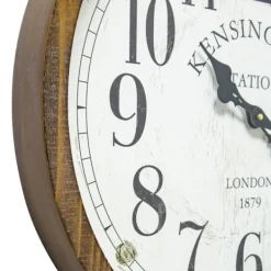 Clocks-Kirkland's Home Bronze Kensington Station Pocket Wall Clock