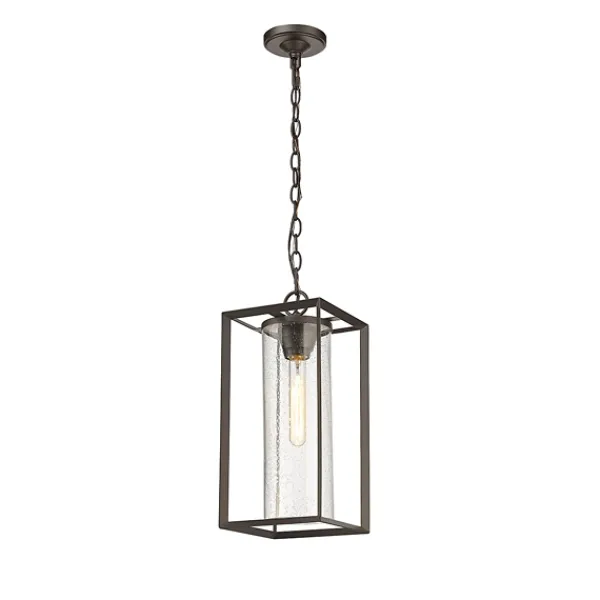 Outdoor Lighting-Kirkland's Home Bronze Lantern Outdoor Pendant Light Brown