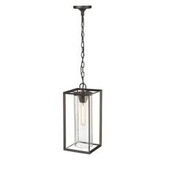 Outdoor Lighting-Kirkland's Home Bronze Lantern Outdoor Pendant Light Brown
