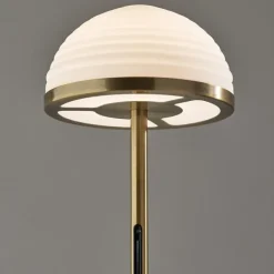 Floor Lamps-Kirkland's Home Bronze Metal Dome Shade Floor Lamp White