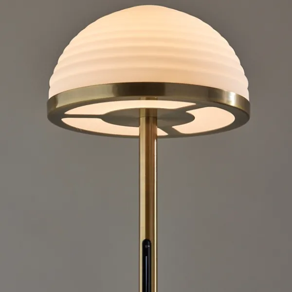 Floor Lamps-Kirkland's Home Bronze Metal Dome Shade Floor Lamp White