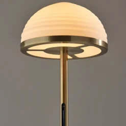 Floor Lamps-Kirkland's Home Bronze Metal Dome Shade Floor Lamp White