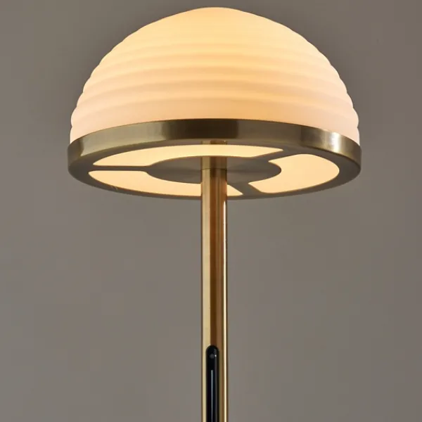 Floor Lamps-Kirkland's Home Bronze Metal Dome Shade Floor Lamp White