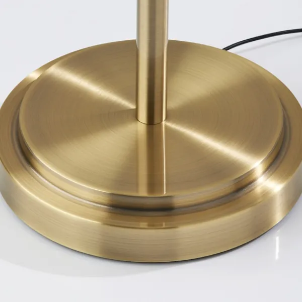 Floor Lamps-Kirkland's Home Bronze Metal Dome Shade Floor Lamp White