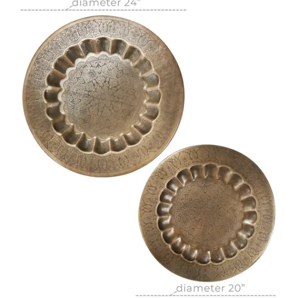 Wall Plaques-Kirkland's Home Bronze Metal Moroccan Wall Sculptures, Set Of 2 Brown