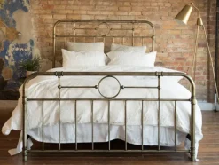 Beds & Headboards-Kirkland's Home Bronze Metal Pipe Queen Bed Gold